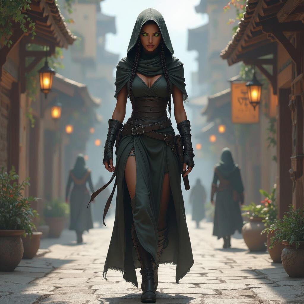 Arana Sunshadow: Dark Fantasy Operative, 8K Resolution