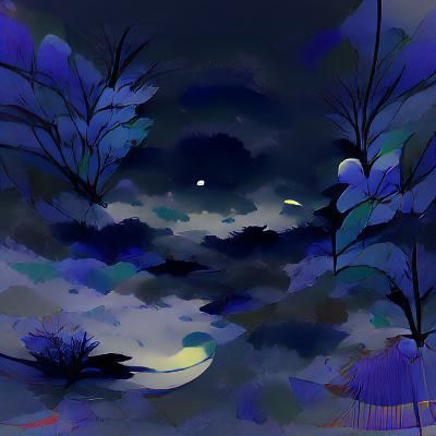 AI Interpretation of a Moonless Night