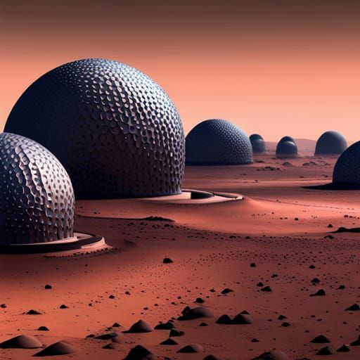 Geodesic Domes on the Martian Surface