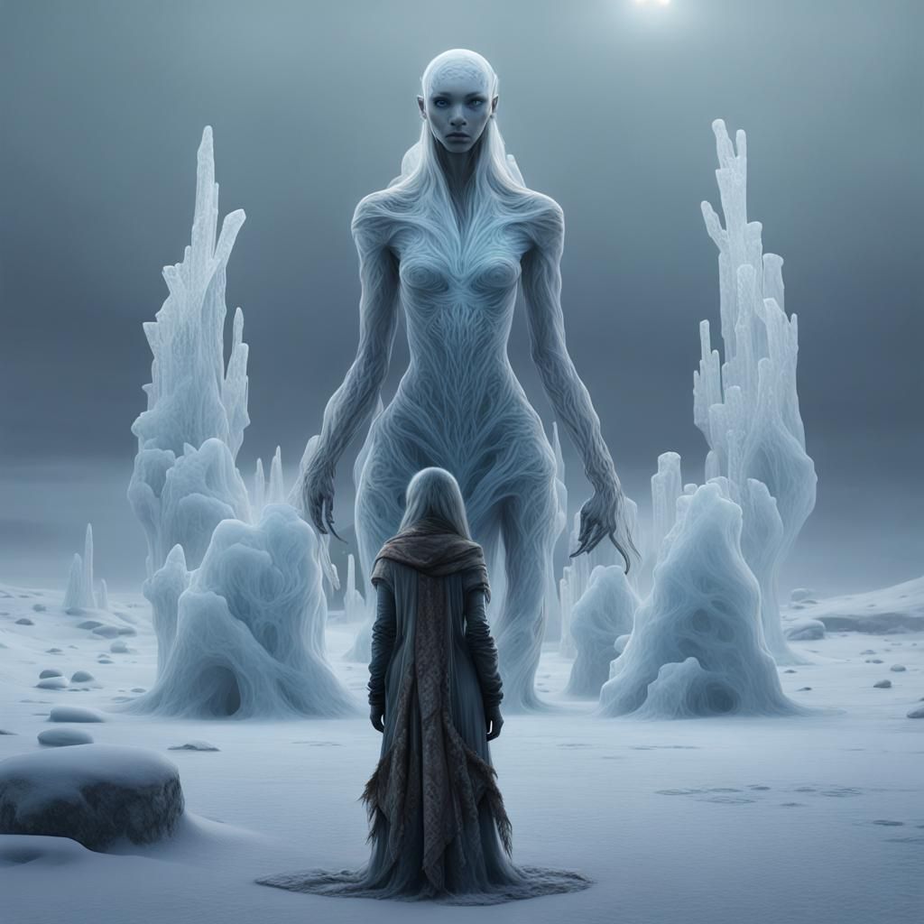 Eerie Alien Ice Sculptures in Arctic Tundra