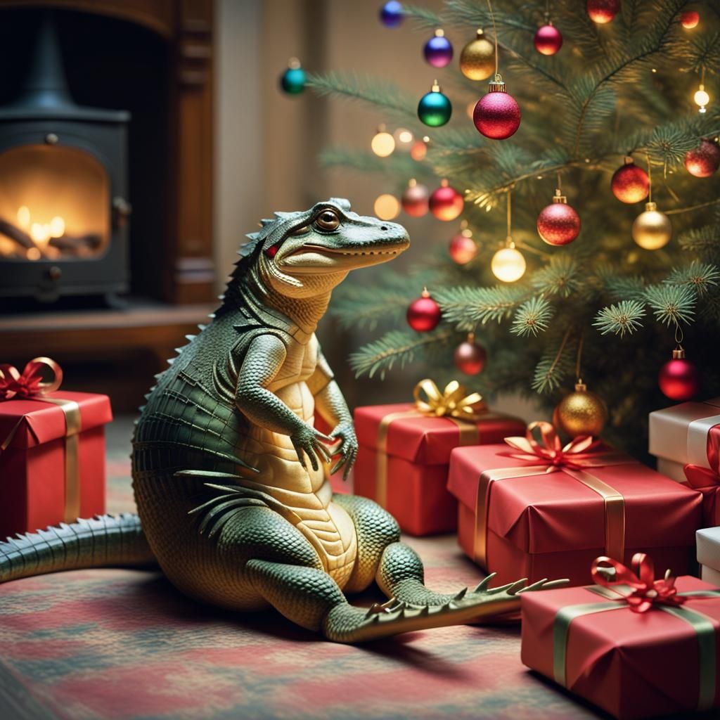 "Dear Santa, I want a dinosaur for Christmas."