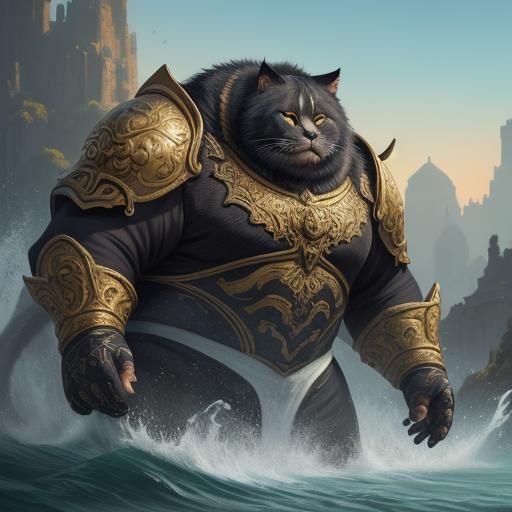 Obese Woman and Cat: Fantastic Realism in Oil