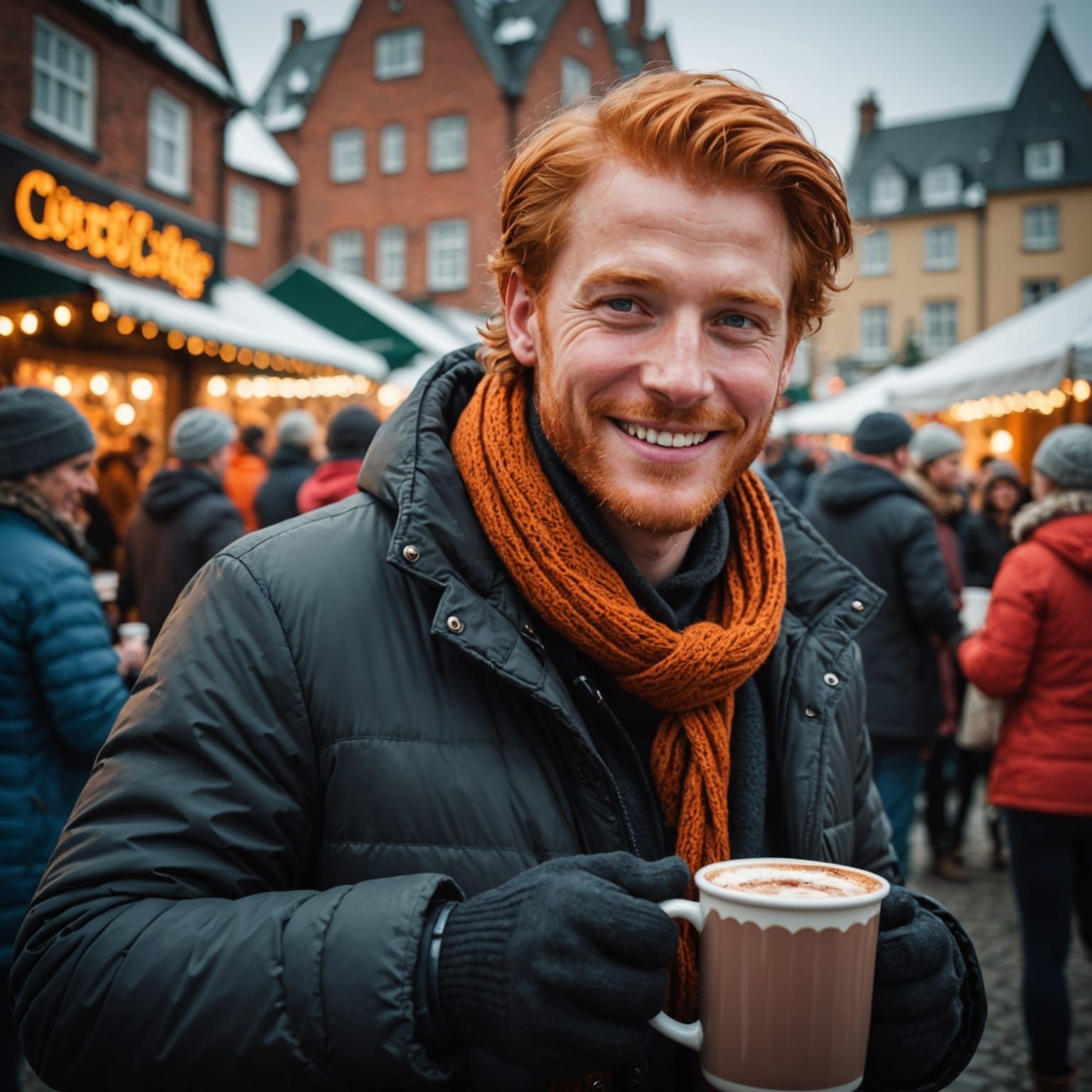 Handsome Holiday Vendor Offers Rich Hot Chocolate