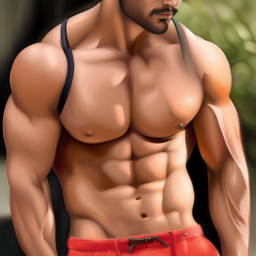 Hot bodybuilder young arab gay hairy pecs and arms