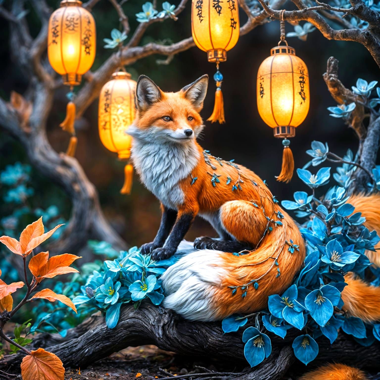 Starlit Whispers of the Fox