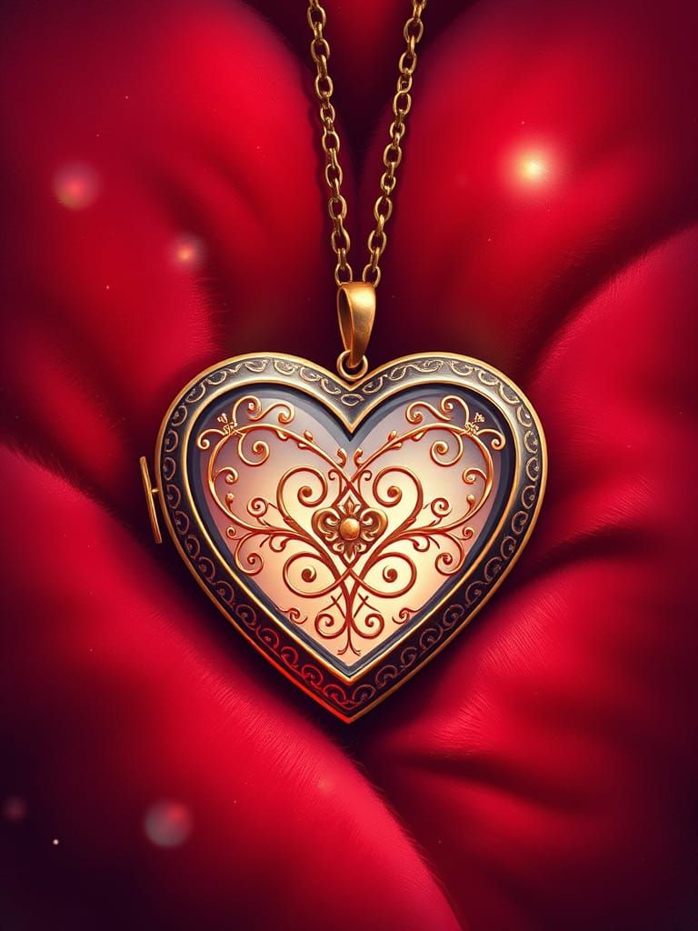 Ethereal Locket in Whimsical Fantasy Art Style