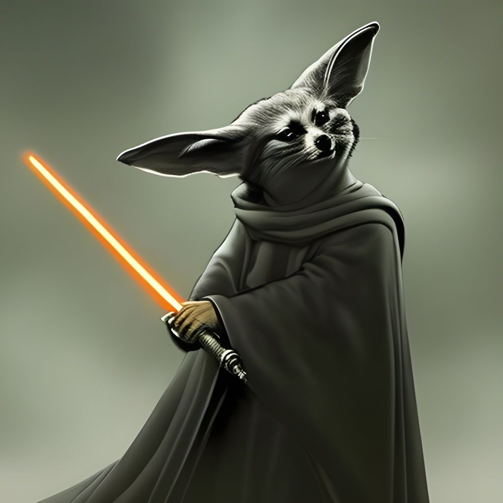 Fennec Fox Jedi Knight in Detailed Style