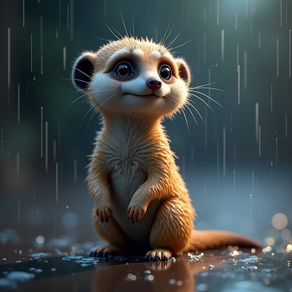 Rainy Day Meerkat - Flux Edition