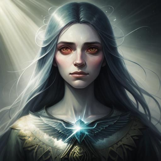 Dreamy Portrait of a Somnambulist with God Rays