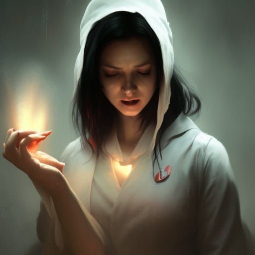 Scary Nurse: Dark Fantasy Concept Art
