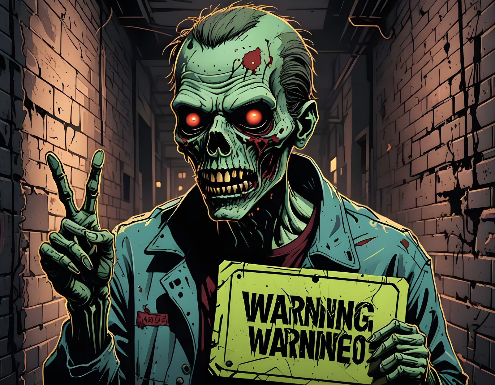 Warning Sign for the Undead Apocalypse