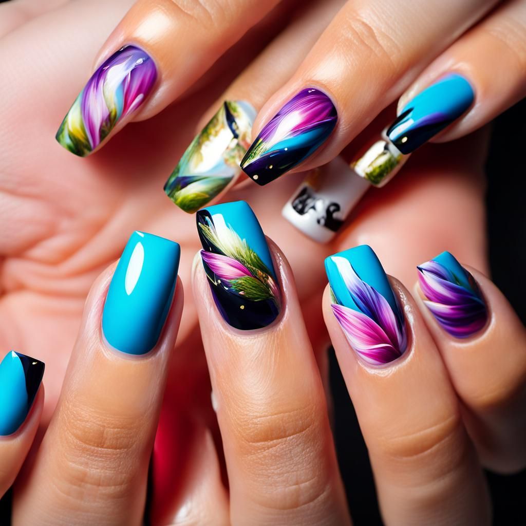 Vivid Nail Art: A Glamorous Celebration of Color and Style