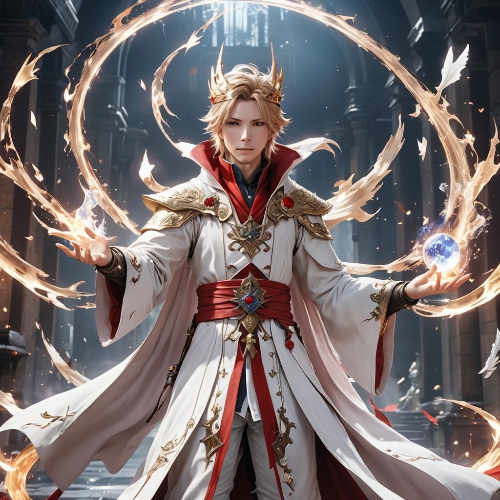 Final Fantasy White Mage Healing Spell: Anime Art