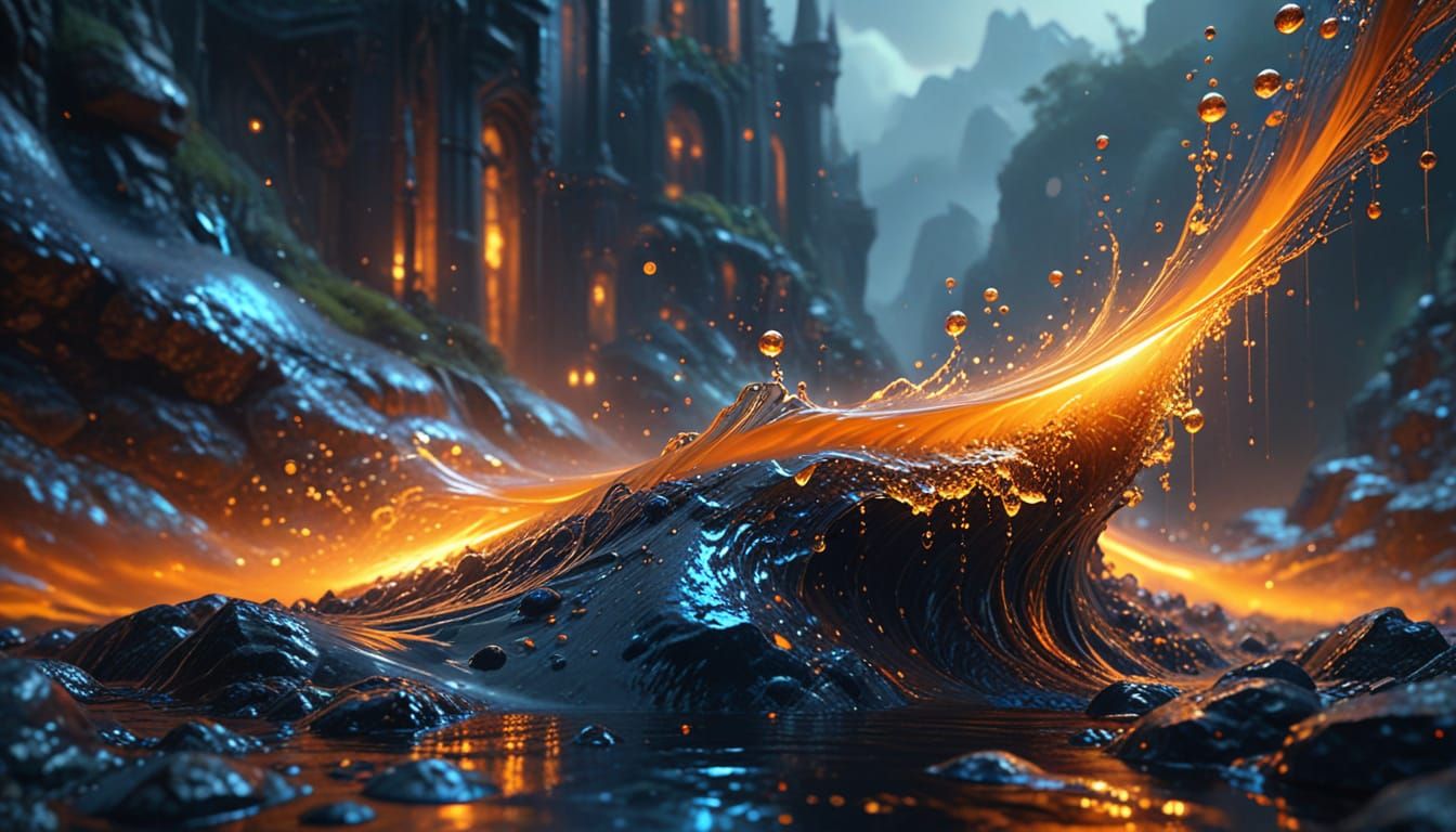 Liquid Metal Lake - Fire Water