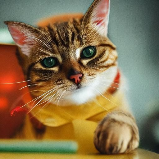 Bacon Cat Concept Art: Surreal Close-Up