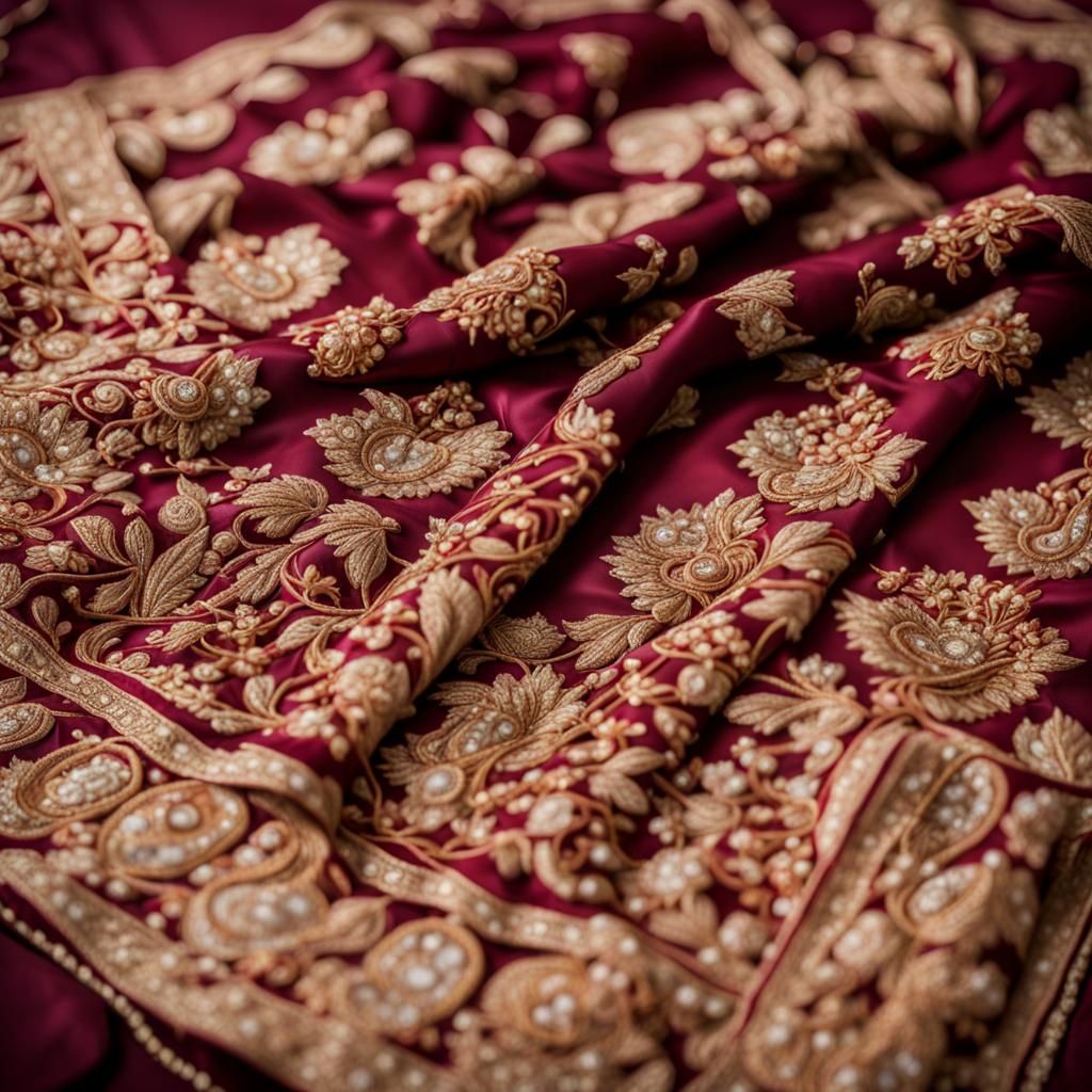 a bridal dupatta with intricate embroidery