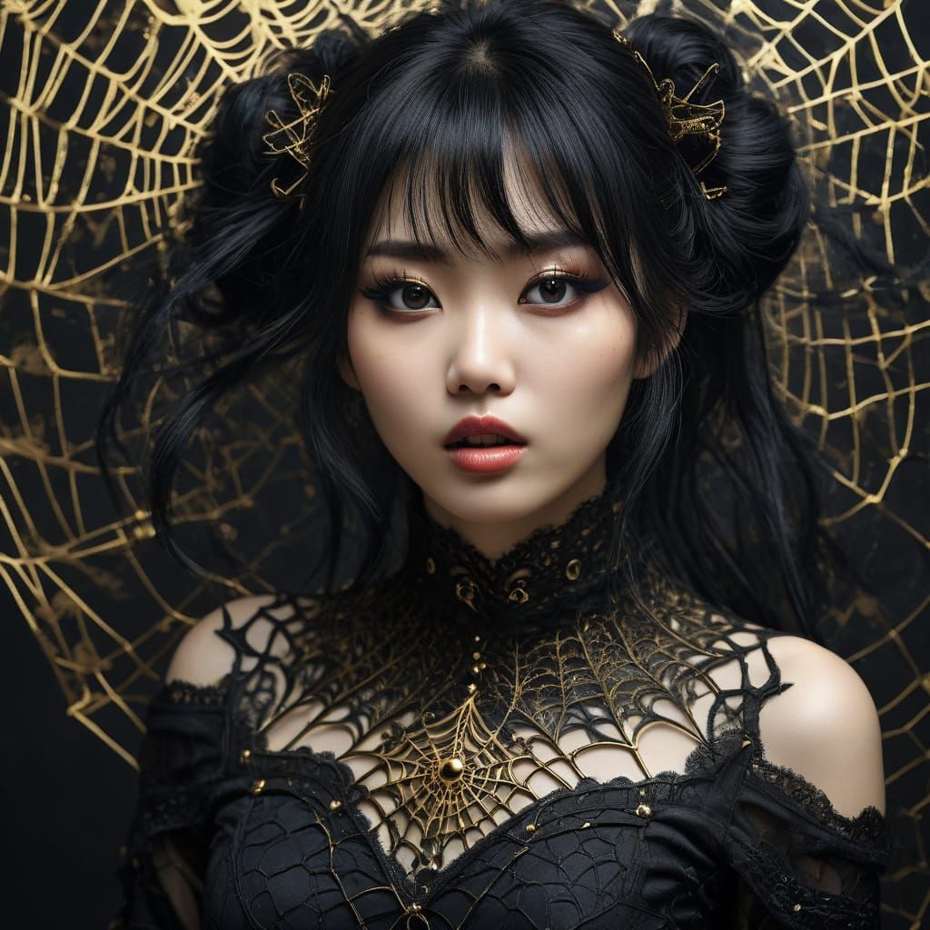 Ethereal Gothic Dark Sorceress Portrait