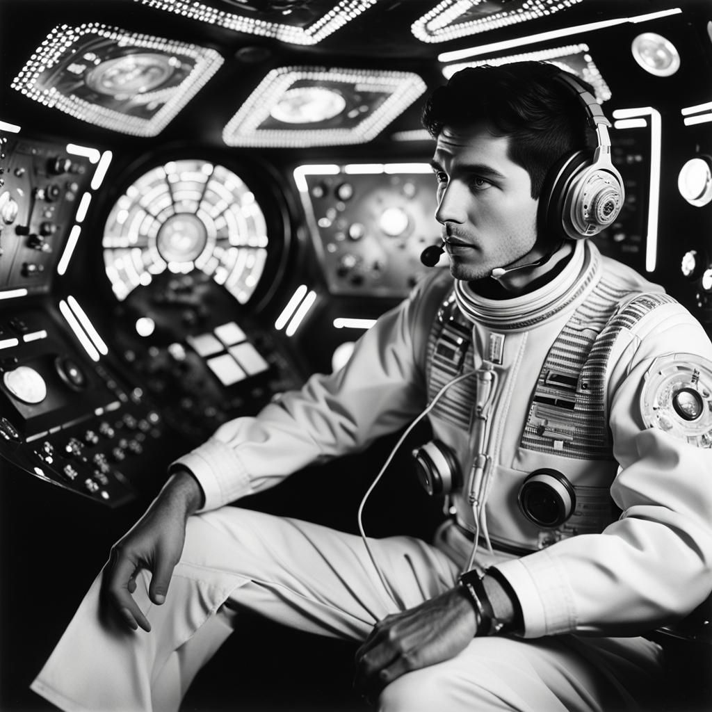 1930s Sci-Fi: Paraguayan Man on Spaceship