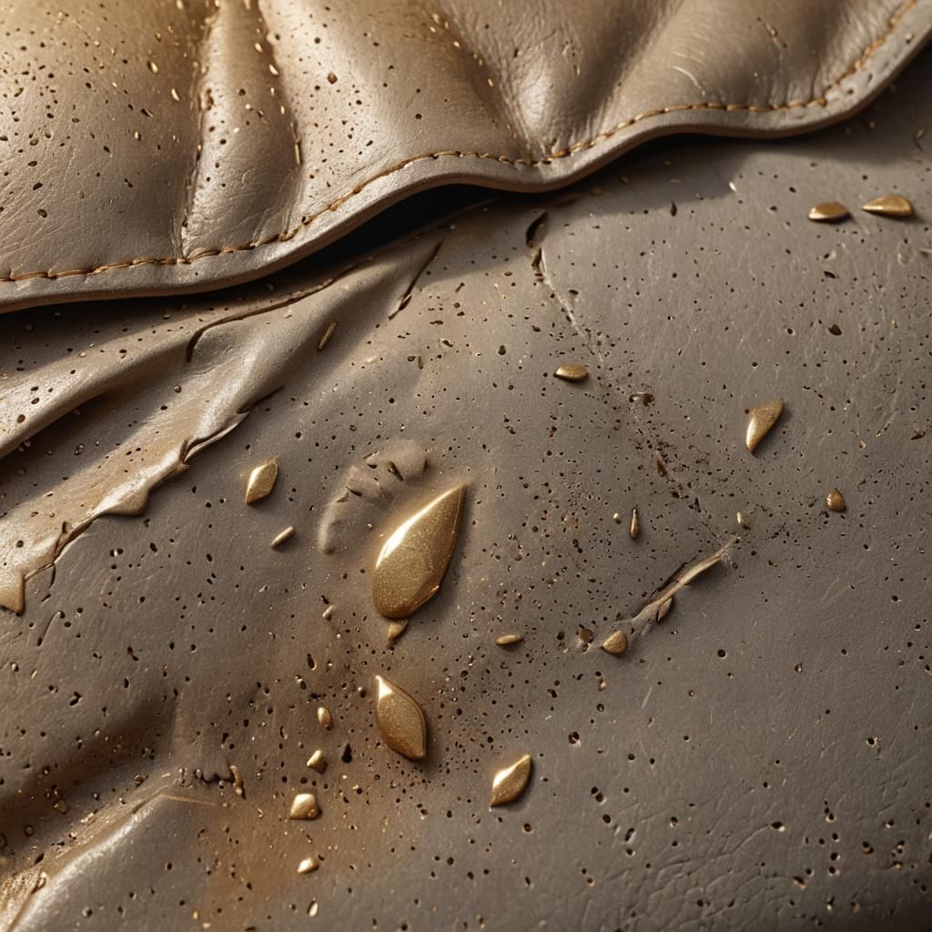 Dust in Leather Pouch: Hyper-realistic Digital Art