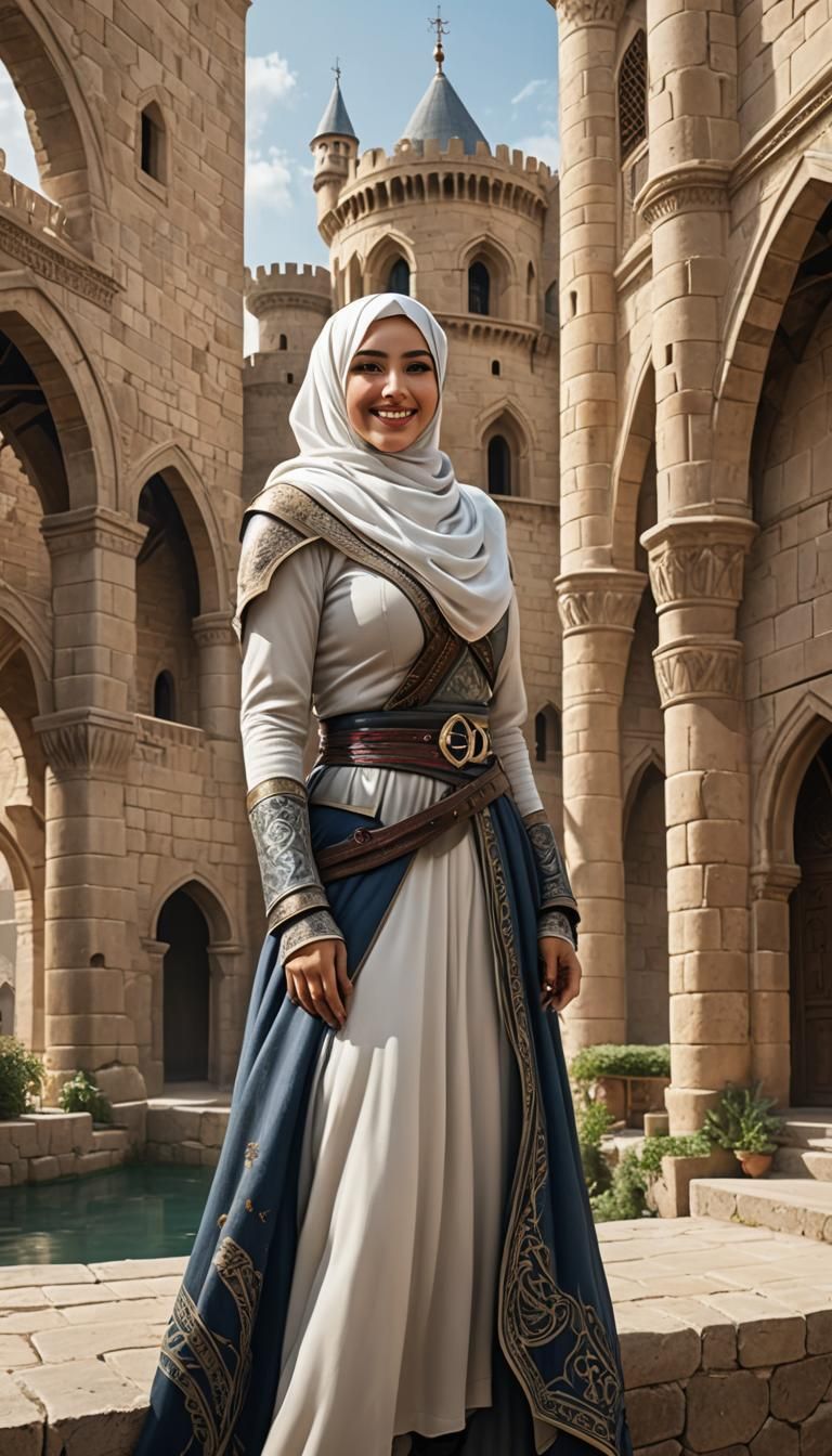 Middle Eastern Woman in Assassin's Creed Outfit