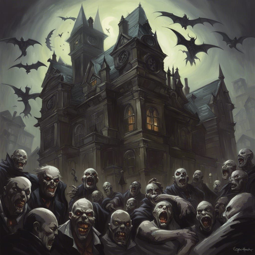 Sinister Ghouls Surround Arkham Asylum