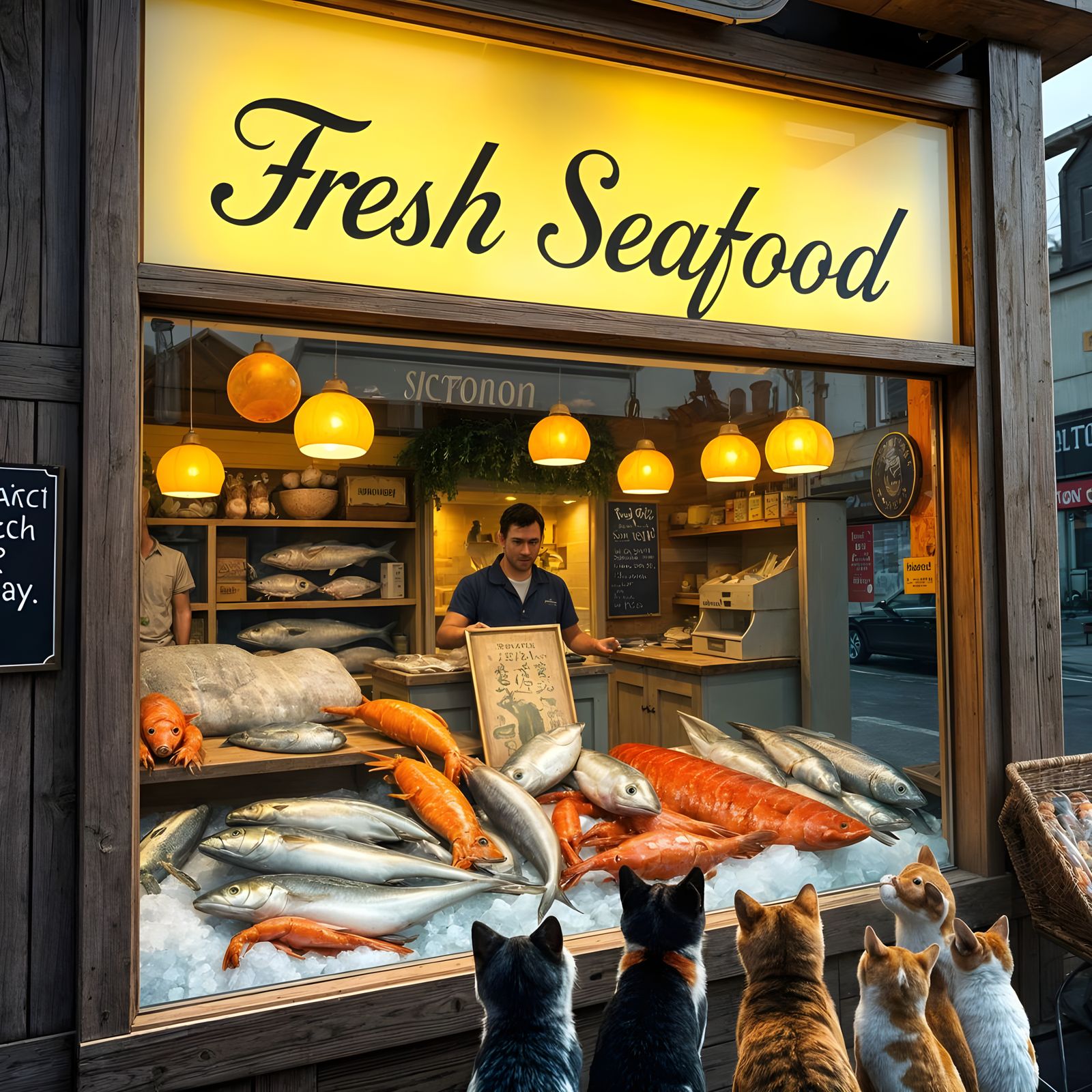 Daily Challenge #779: Neighborhood Storefronts - Fish Shop w...