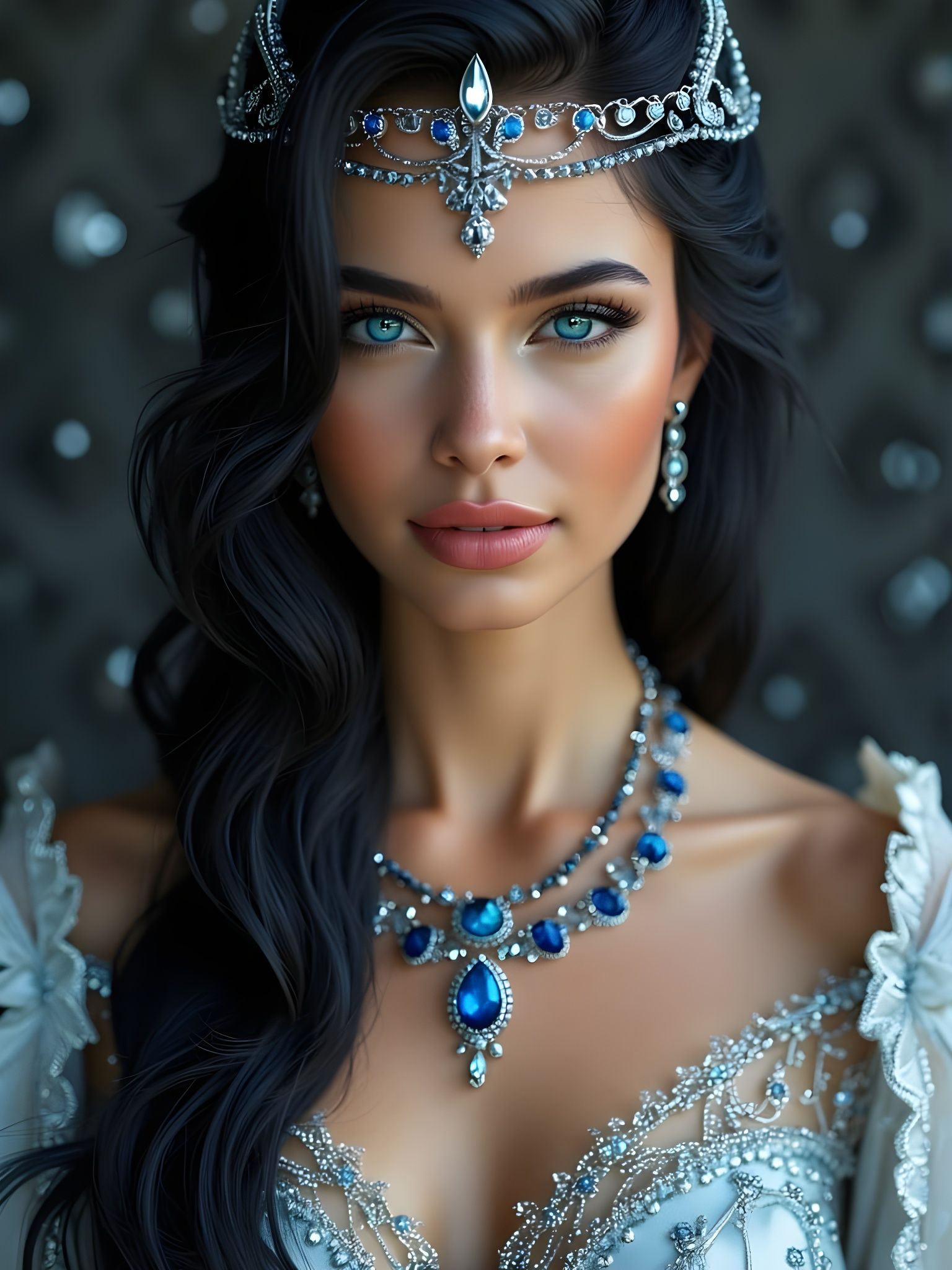 Vibrant Norse Goddess Portrait in Photorealistic Style