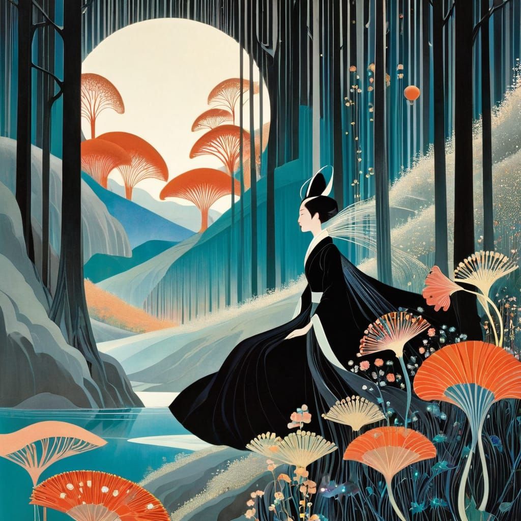 Papercut Illustration in the Style of Kay Nielsen
