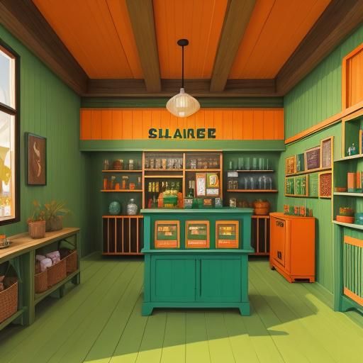 Beach Shack Themed Clothes Shop Interior