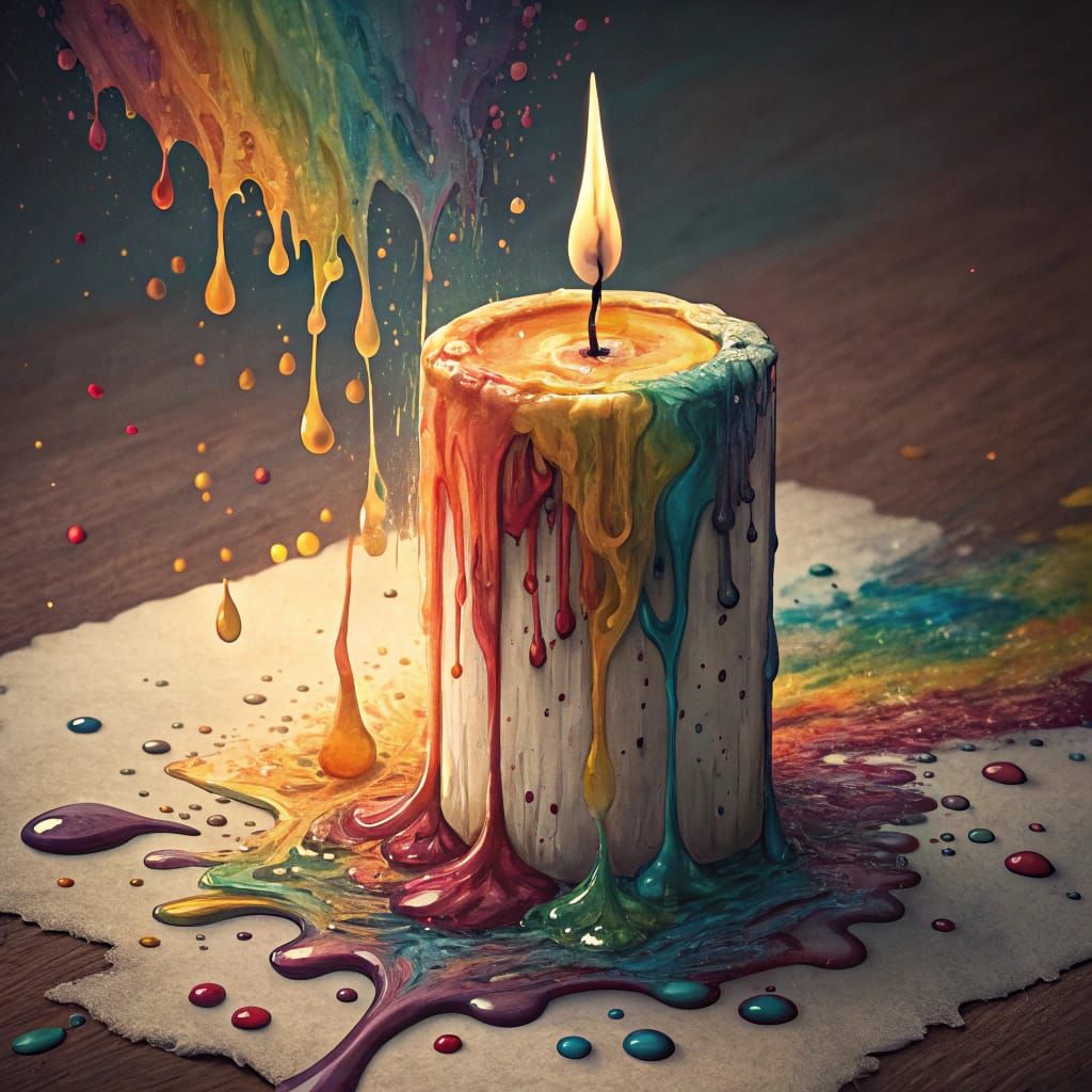 Cabdal Dripping in a Vibrant Paint Splatter