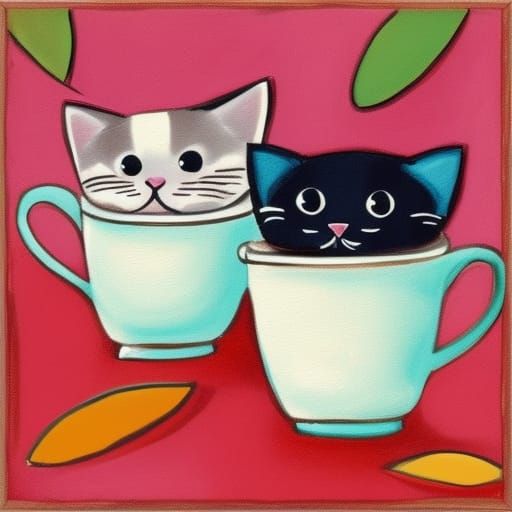 Kittens in Teacups: Abstract Art in Complementary Colors