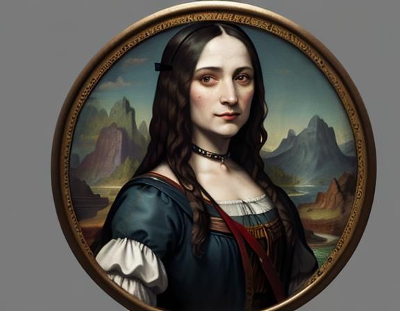 Harley Quinn as Mona Lisa in Beatrix Potter Style