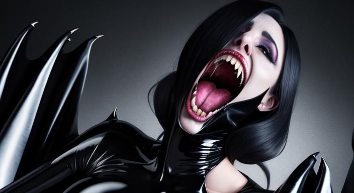 Latex Vampire Transformation: A Screaming Nightmare