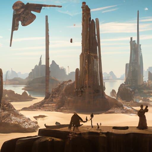 Star Wars Desert Matte Painting in 8K