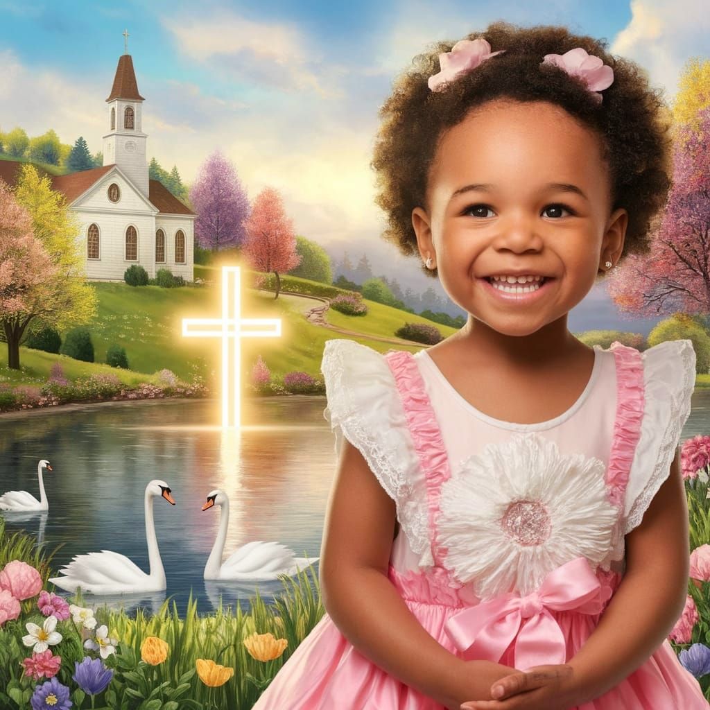 Joyful Easter Celebration in Whimsical Watercolor Style