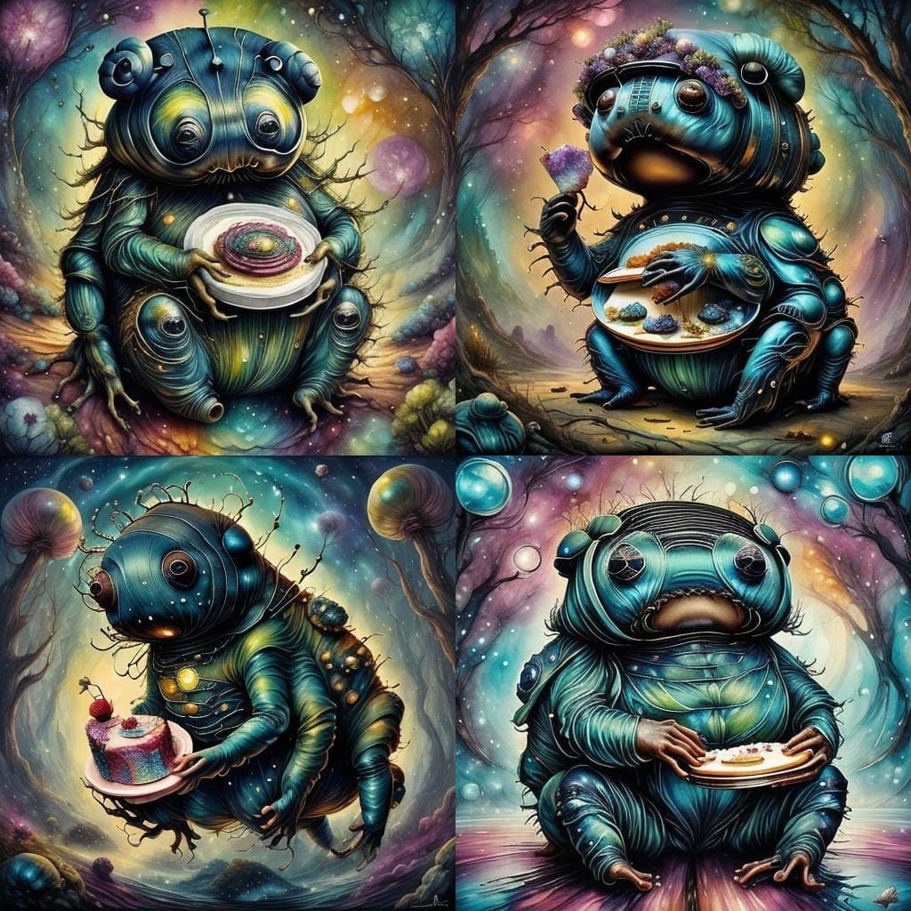 Adorable Tardigrade Baby Celebrates Birthday in Alcohol Ink ...