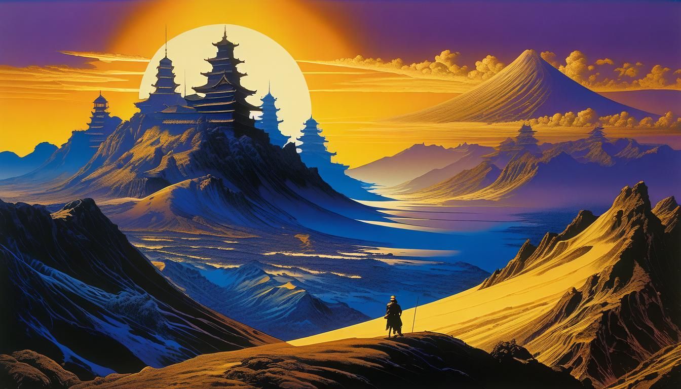 Burning World: Dramatic Golden Hour Image