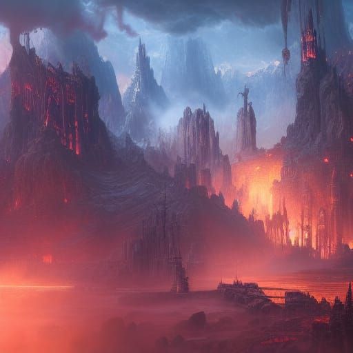 Soul Sold to Hell: Detailed Matte Painting