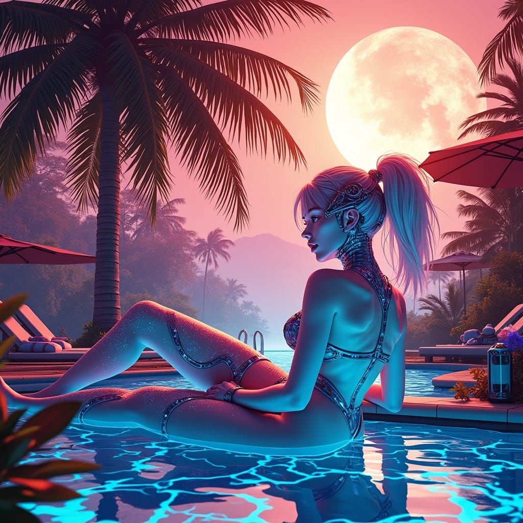 Cyber Goddess by Radiant Poolside