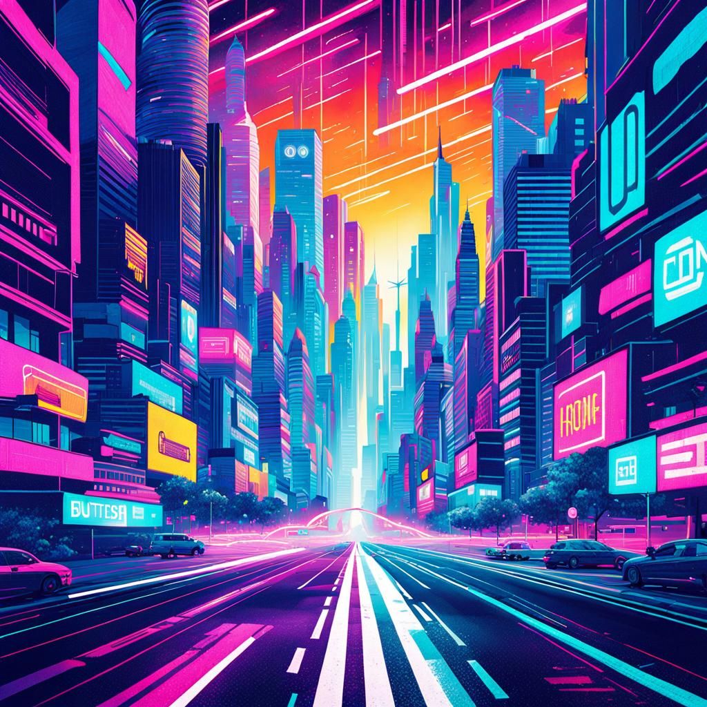 Luminescent City of Dreams in Futuristic Style
