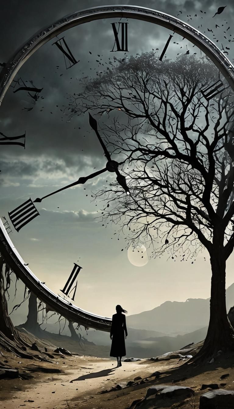 Surreal Clockworld Masterpiece in the Style of Dan Mumford a...