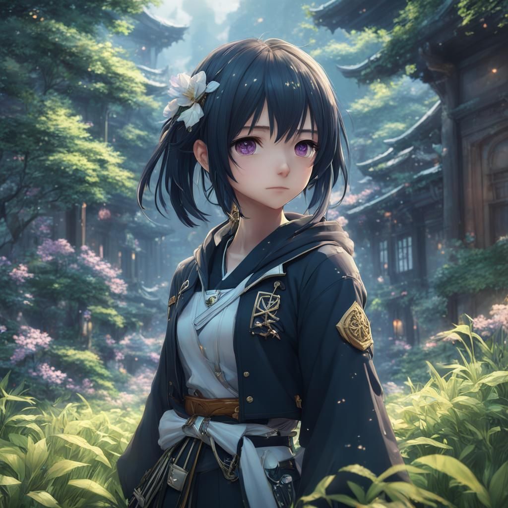 Ordinary Girl Portrait in Detailed Anime Style