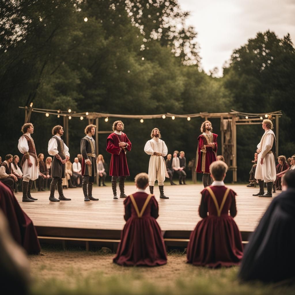 Shakespearean Play on Outdoor Stage: Photo