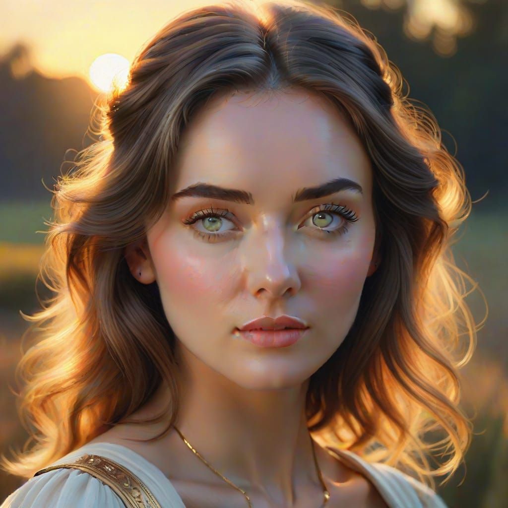 Girl with Grey Eyes in 19th Century Pastel Portrait