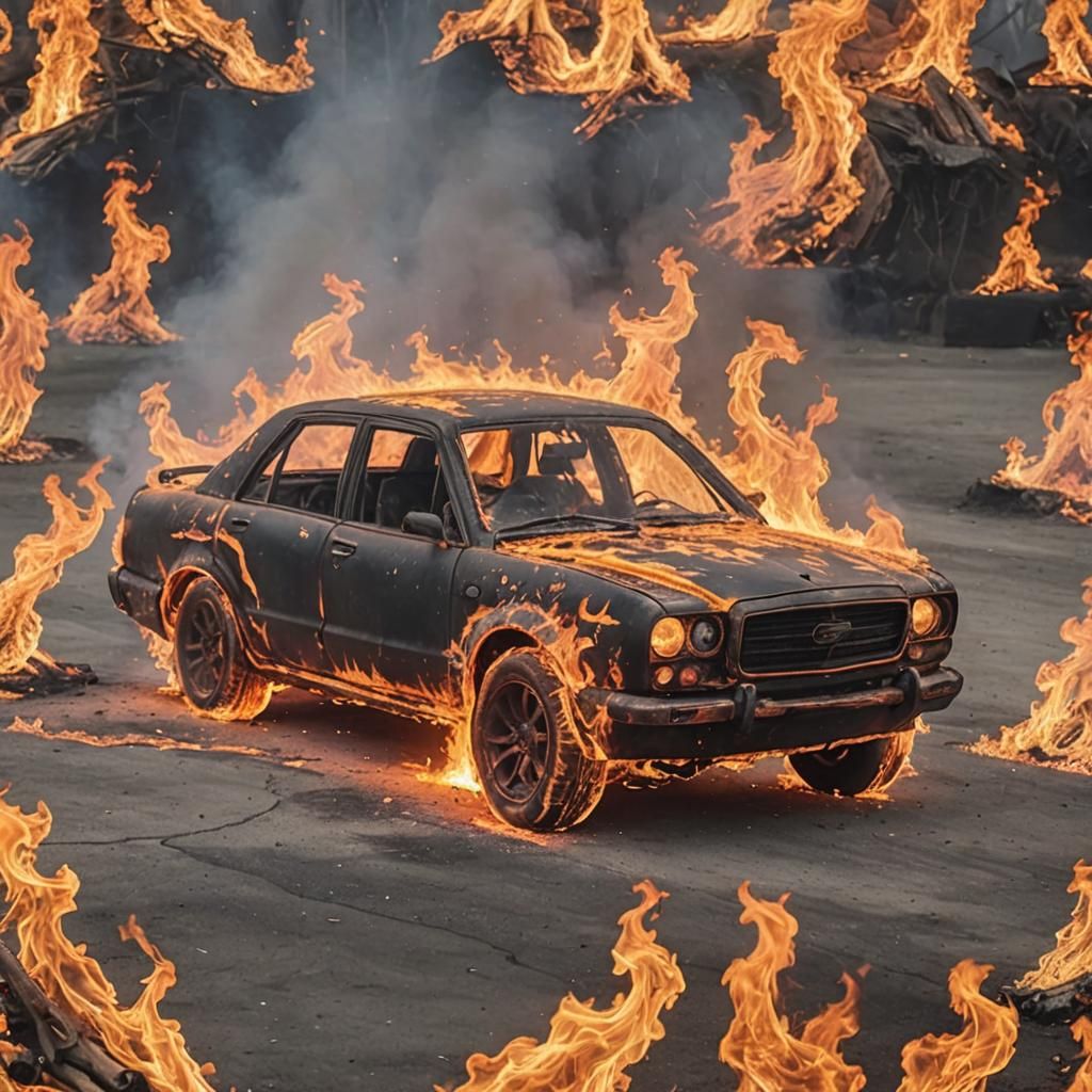 Fiery Car: An AI Generated Concept