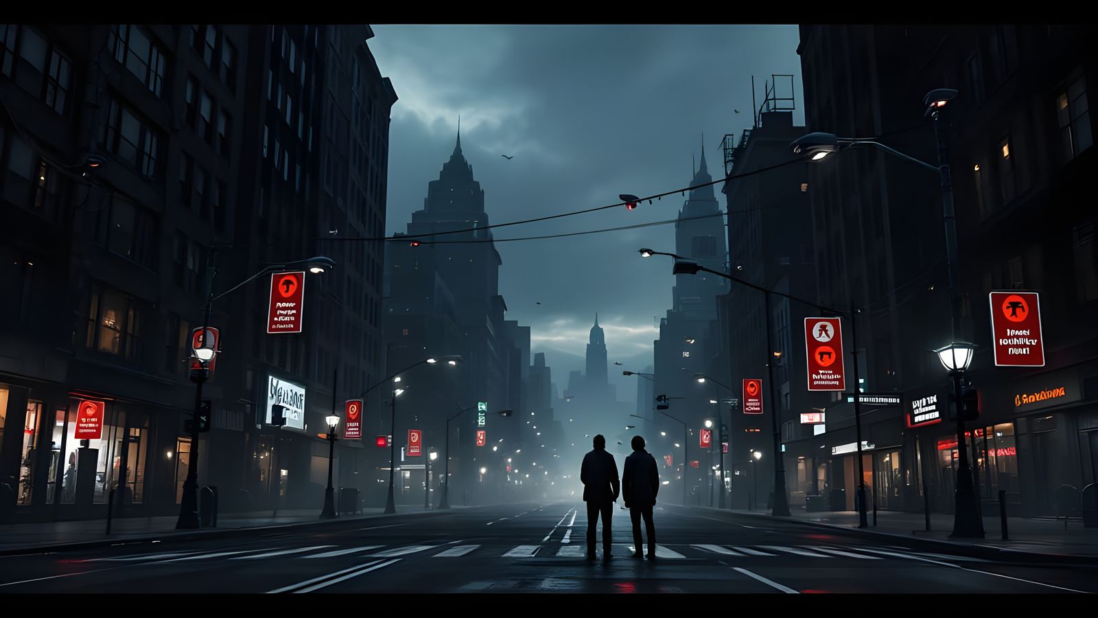 Dark Dystopian Cityscape Exposes Fear of Government Repressi...