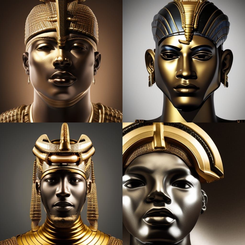 Nubian King in No Man's Land: Baroque Rococo Portrait