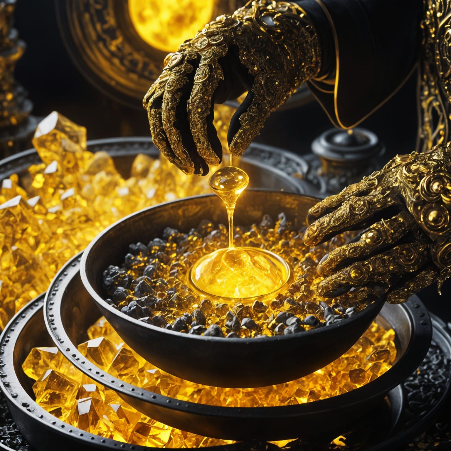 Alchemist Melts Sulfur: A Digital Matte Painting