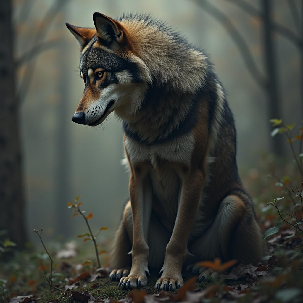 Wolf Transformation: Mystical Woman Emerges