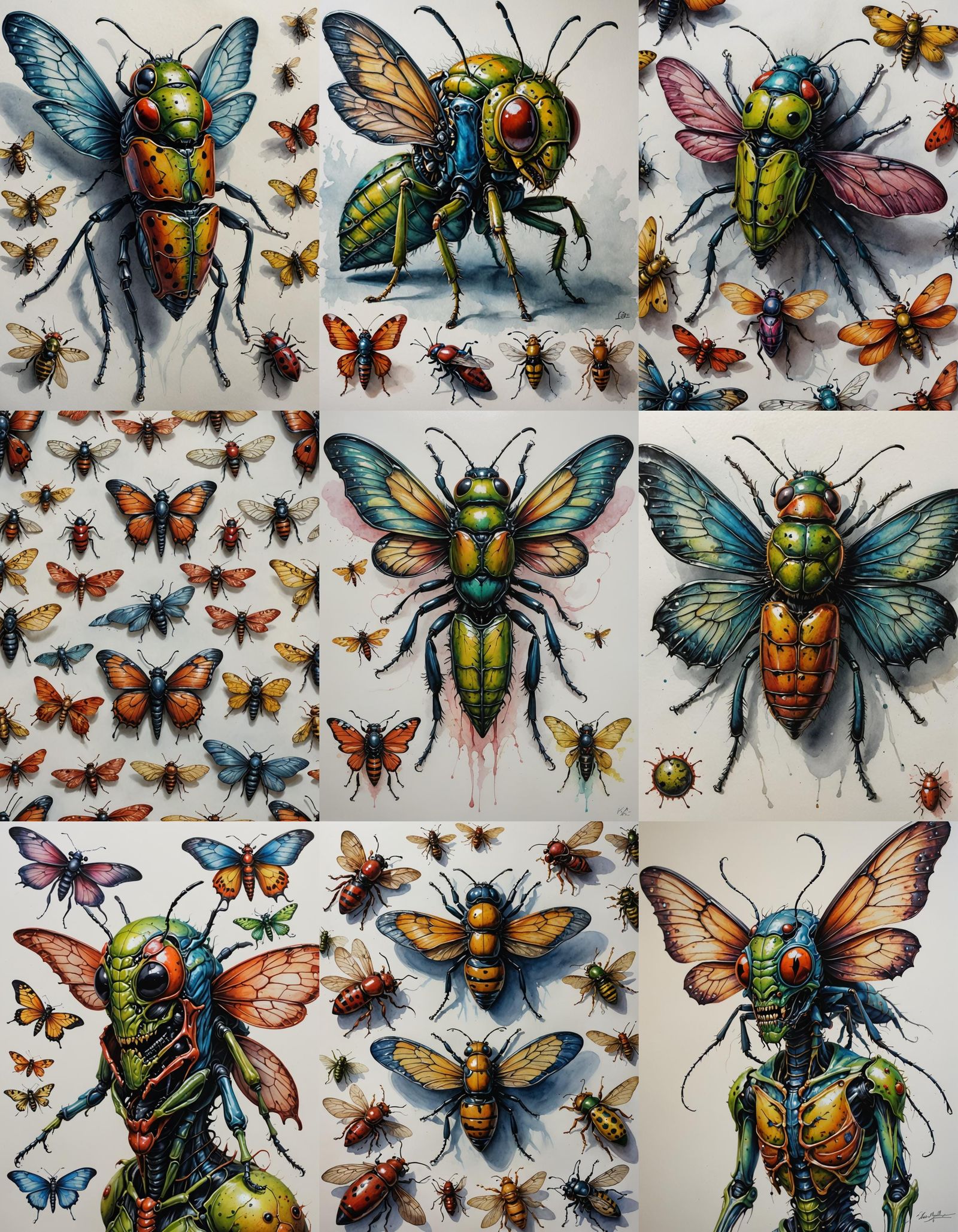 Grotesque Human Insect Hybrid in Fantasy Art